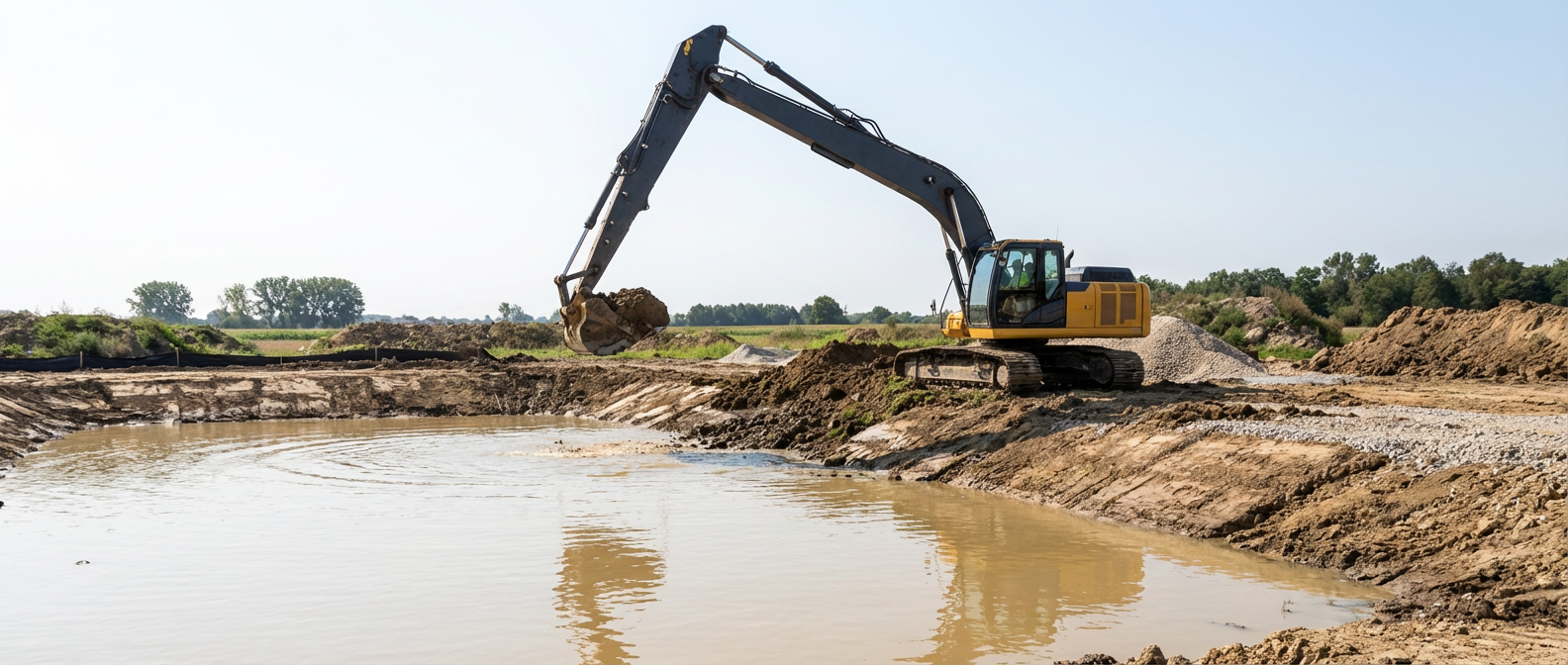 Excavator working